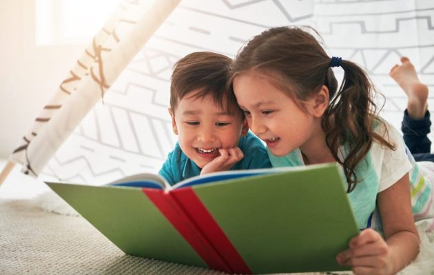 Kids,,Reading,And,Tent,In,Home,With,Book,For,Story Kids,,Reading,And,Tent,In,Home,With,Book,For,Story